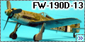 Academy 1/72 FW-190D-13 Yellow 10