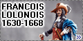 Прапор 54 мм Jean-David Nau/FRANCOIS LOLONOIS, 1630-1668