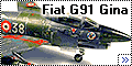 Italeri 1/48 Fiat G91 Gina