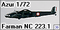 Обзор Azur 1/72 Farman (SNCAC) NC 223.1/223.4