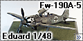 Eduard 1/48 Fw-190A-5 Stab1/JG1, Нидерланды 1943г