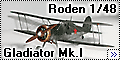 Roden 1/48 Gloster Gladiator Mk.I